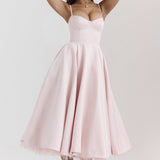 Sweetheart Neck Midi Dress
