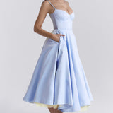 Sweetheart Neck Midi Dress