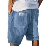 Striped Linen Blend Shorts