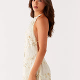 Embellished Halter Mini Dress