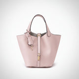 Structured Drawstring Tote Shoulder Bag
