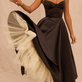Sweetheart Neck Midi Dress