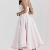 Sweetheart Neck Midi Dress
