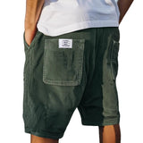 Striped Linen Blend Shorts