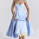 Sweetheart Neck Midi Dress