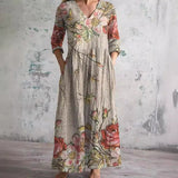 Floral V-Neck Maxi Dress