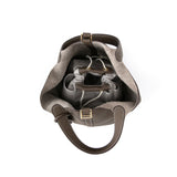Structured Drawstring Tote Shoulder Bag
