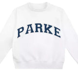 Oversized Varsity Graphic Sweatshirt with Mock Neck