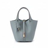 Structured Drawstring Tote Shoulder Bag