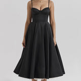 Sweetheart Neck Midi Dress