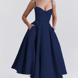 Sweetheart Neck Midi Dress
