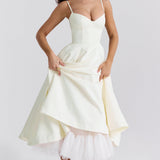 Sweetheart Neck Midi Dress