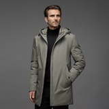 Men's Water-Resistant Hooded Winter Jacket, Slim Fit
