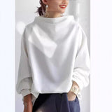 Women's Oversized Mock Neck Long Sleeve Sweater