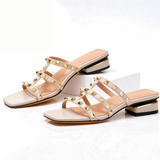 Women's Studded Strap Slide Sandals