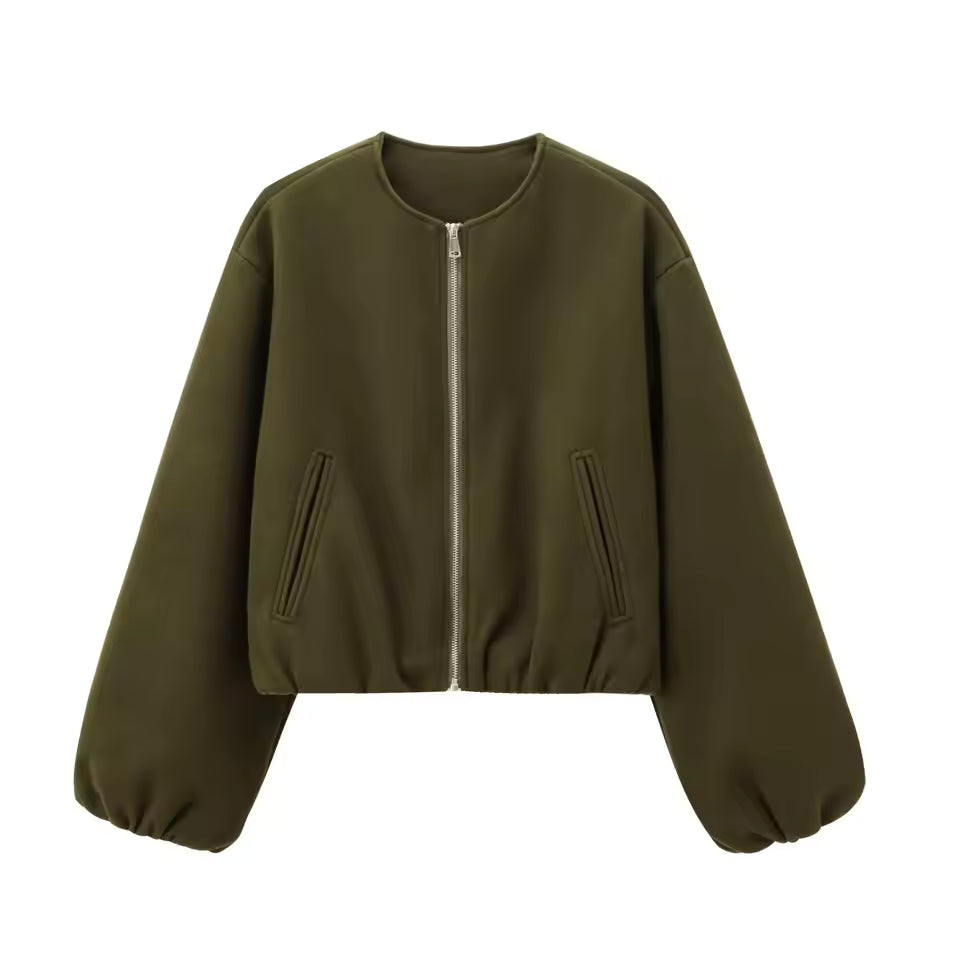 Ladies’ Cropped Zip Jacket