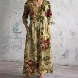 Floral V-Neck Maxi Dress