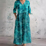 Floral V-Neck Maxi Dress