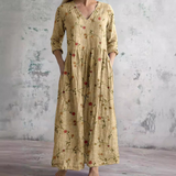 Floral V-Neck Maxi Dress