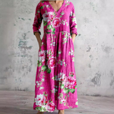 Floral V-Neck Maxi Dress