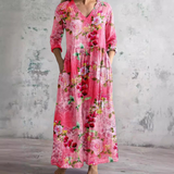 Floral V-Neck Maxi Dress