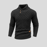 Men's Cotton Bamboo Blend High-Neck Knitted Sweater