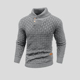 Men's Cotton Bamboo Blend High-Neck Knitted Sweater