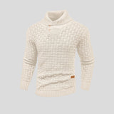 Men's Cotton Bamboo Blend High-Neck Knitted Sweater