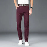 Men's Slim-Fit Stretch Trousers for Business or Casual
