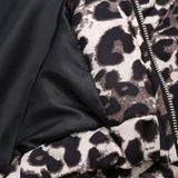 Ladies’ Leopard Print Bomber Jacket