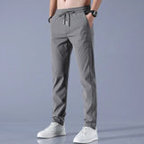 Men's Drawstring Joggers with Zipped Side Pockets