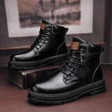 Lace-Up Outdoor Boots with Lined Interior