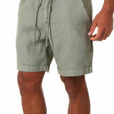 Men's Linen Blend Shorts with Side Pockets