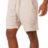 Men's Linen Blend Shorts with Side Pockets