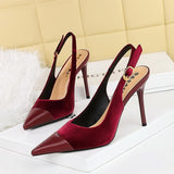 Women's Pointed Toe Slingback Heels