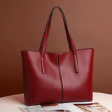 Large Structured Tote Shoulder Bag
