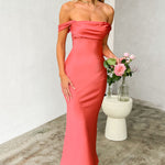 Rosalia - Elegante off-the-shoulder jurk