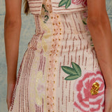 Women's Strapless Floral Print Mini Dress