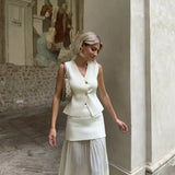 Women's Button Front Tailored Vest