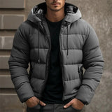 Men's Sherpa-Lined Quilted Hooded Winter Jacket