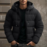 Men's Sherpa-Lined Quilted Hooded Winter Jacket