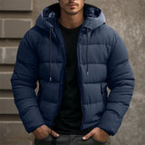 Men's Sherpa-Lined Quilted Hooded Winter Jacket