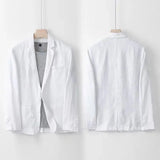 Men's Two-Piece Linen Blend Suit Set