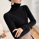 Women's Ribbed Turtleneck Knit Sweater, Long Sleeves