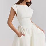 Women's Cap Sleeve Midi Dress