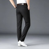 Men's Slim-Fit Stretch Trousers for Business or Casual