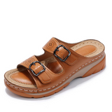Women's Double Buckle Platform Sandals