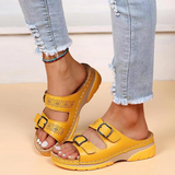 Women's Double Buckle Platform Sandals