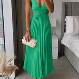 Ladies’ V-Neck Maxi Dress