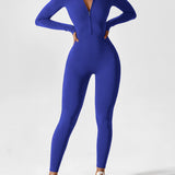 Women's Zip Front Long Sleeve Jumpsuit